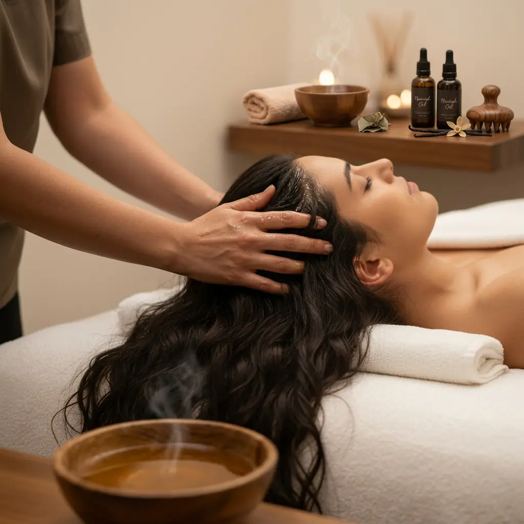Hot Oil Scalp Therapy